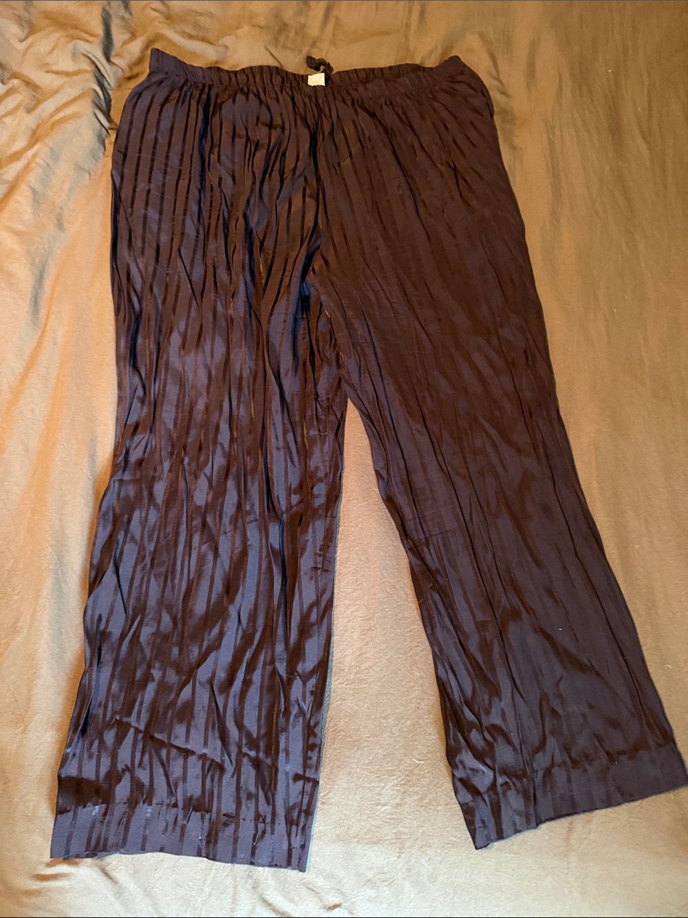 Pleated Wide-Leg Women’s Pants - Black